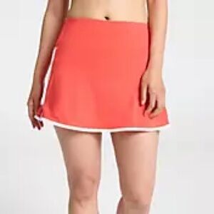 Coral Skirt with White Trim